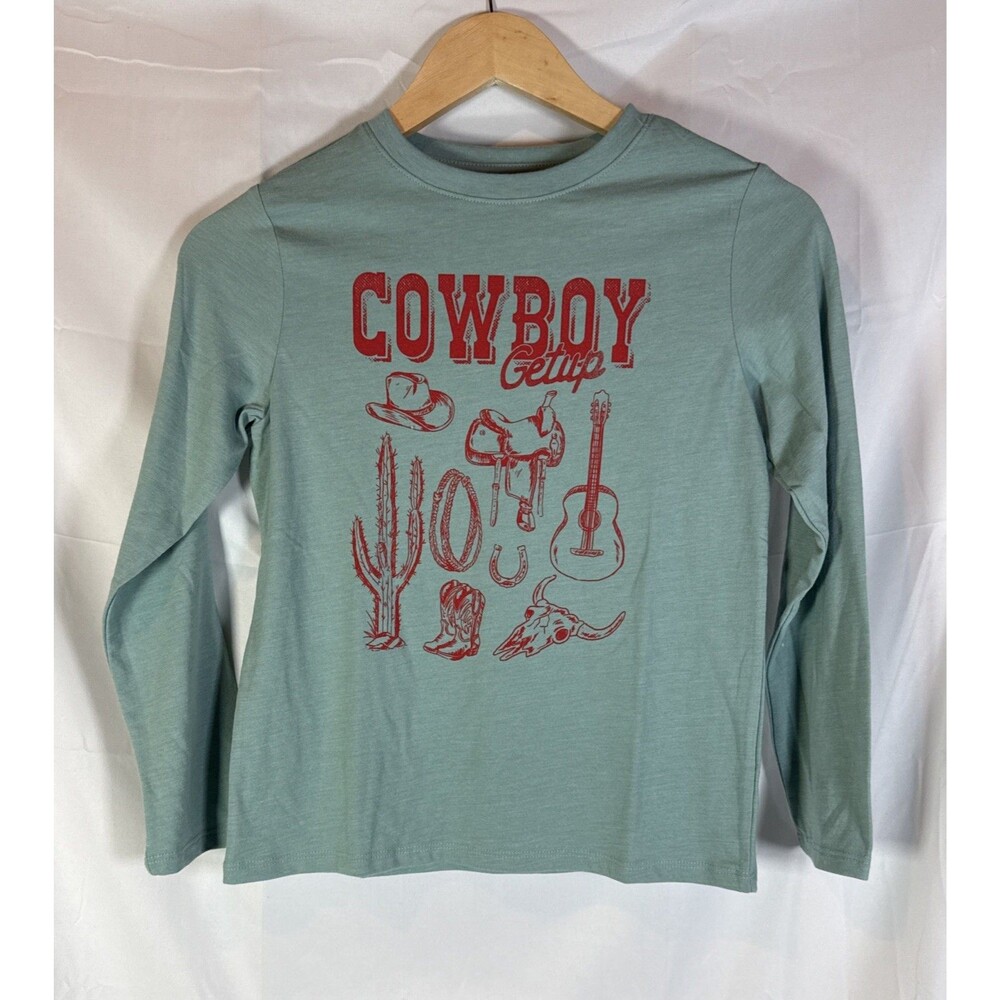 Cat And Jack Cowboys Long Sleeve Graphic Sweatshirt Size Medium Multiple Colors